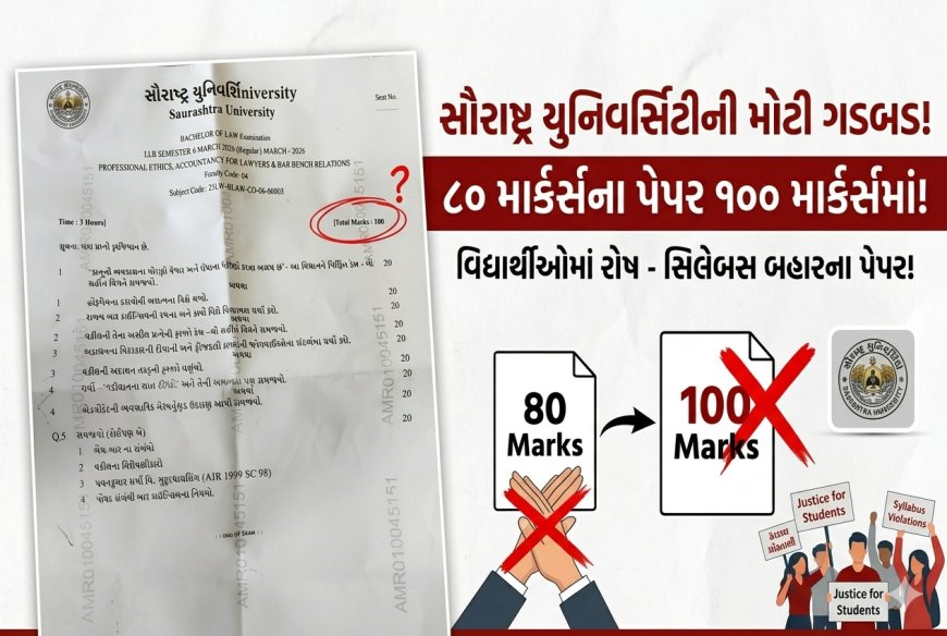 80 માર્ક્સના પેપરને 100માં લીધા, યુનિવર્સિટીની મોટી ભૂલ
